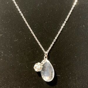 Cute Teardrop & Disco Ball Pendants Necklace